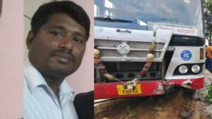 KPTCL-Engineer-killed-in-KSRTC-bus-accident-in-Mandya