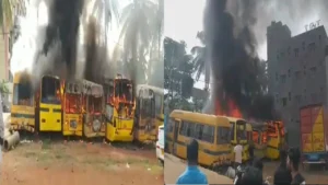 buses-of-a-private-nursing-college-in-bengaluru-caught-fire