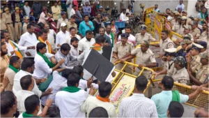 ನಂದಿನಿ ಹಾಲಿನ ದರ ಏರಿಕೆ; ಬಿಜೆಪಿಯಿಂದ ವಿನೂತನ ಪ್ರತಿಭಟನೆ chikkamagaluru-bjp-protest