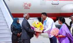 ಮಾಲ್ಡೀವ್ಸ್ ಅಧ್ಯಕ್ಷರಿಗೆ ಭವ್ಯ ಸ್ವಾಗತ