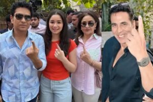 ಮಹಾರಾಷ್ಟ್ರ ಚುನಾವಣೆ; ಸೆಲೆಬ್ರಿಟಿಗಳಿಂದ ಮತದಾನ ವೋಟಿಂಗ್